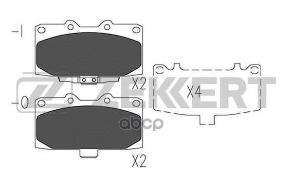 Колодки торм. диск. передн. Subaru Impreza (GD GG) 03- Zekkert арт. bs-2155