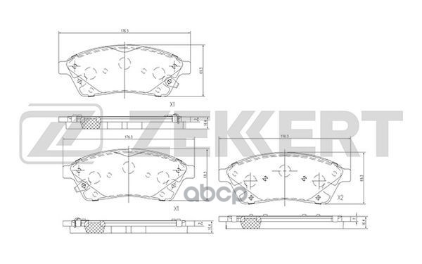 Колодки торм. диск. передн. Cadillac SRX II 09- Zekkert арт. bs-2382
