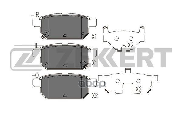 Колодки торм. диск. задн. Suzuki Swift (FZ NZ) 10-  SX4 S-Cross (JY) 13-  Vitara (LY) 15- Zekkert арт. bs-2433