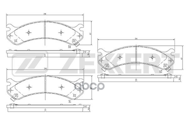 Колодки торм. диск. передн. Cadillac DTS 10- Zekkert арт. bs-2452
