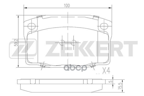 Колодки торм. диск. передн. Daewoo Espero (KLEJ) 91-  Orion Wagon (J100) 97- Zekkert арт. bs-2460