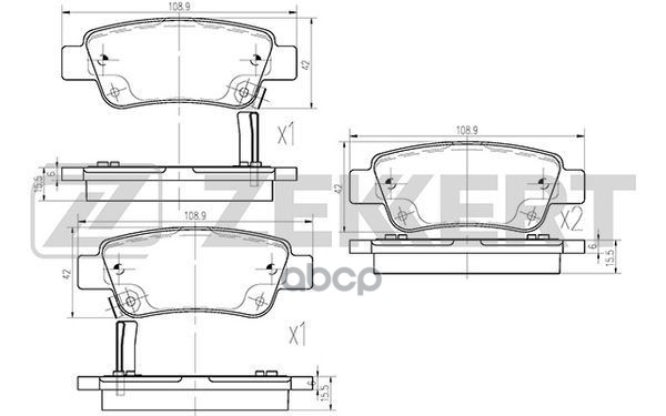 Колодки торм. диск. задн. Honda CR-V III 06- Zekkert арт. bs-2836
