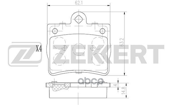 Колодки торм. диск. задн. MB C-Class (W202) 96-  C-Class (W203) 02- Zekkert арт. bs-2889