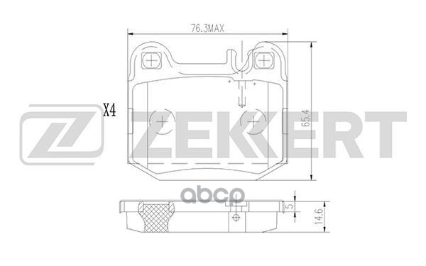 Колодки торм. диск. задн. MB M-Class (W163) 00- Zekkert арт. bs-2913