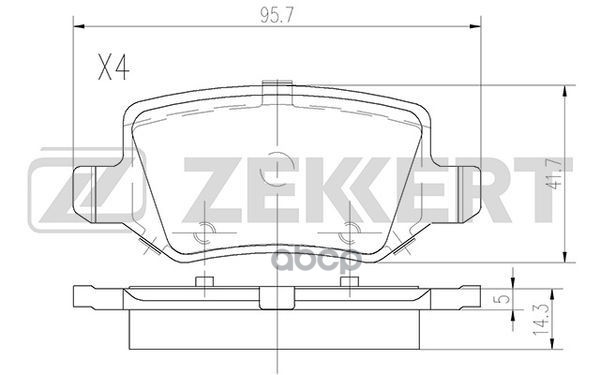 Колодки торм. диск. задн. MB A-Class (W168) 97-  A-Class (W169) 04-  B-Class (W245) 05-  Vaneo (V414 Zekkert арт. bs-2918