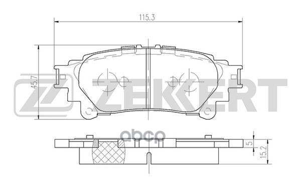 Колодки торм. диск. задн. Lexus GS 200t 250 (_L1_) 12-  GS 300h 450h (_L1_) 12-  IS 250 300h (_E3_) Zekkert арт. bs-2972