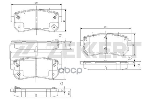 Колодки торм. диск. задн. Hyundai Tucson III 15-  Kia Sportage VII 15- Zekkert арт. bs-3020