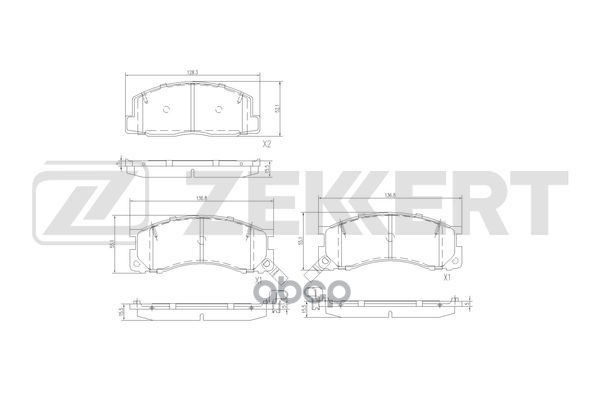 Колодки торм. диск. передн. Toyota Liteace (R2_) 92-  Previa (R10 R20) 96- Zekkert арт. bs-3024