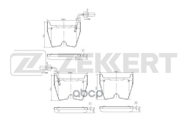 Колодки торм. диск. передн. Audi A6 II 99-  Lamborghini Gallardo 03-  VW Phaeton 02- Zekkert арт. bs-3039