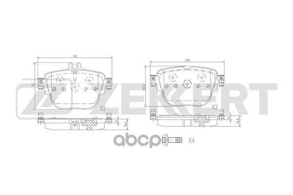 Колодки торм. диск. задн. MB CLS (C257) 18-  E-Class (213) 16- Zekkert арт. bs-3071