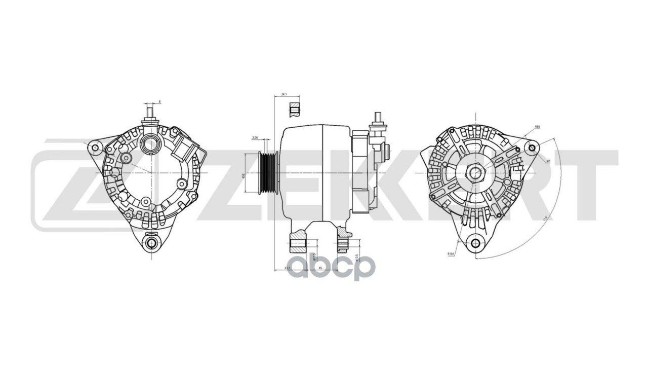 Генератор Hyundai Santa Fe 01-  Sonata IV 98-  Coupe II 02-  XG 98-  Trajet 00- Zekkert арт. ge-1006