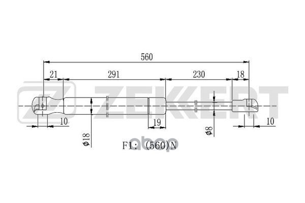 Амортизатор Багажника Ford Mondeo I Ii 93- Gf-2322 Zekkert арт. GF-2322