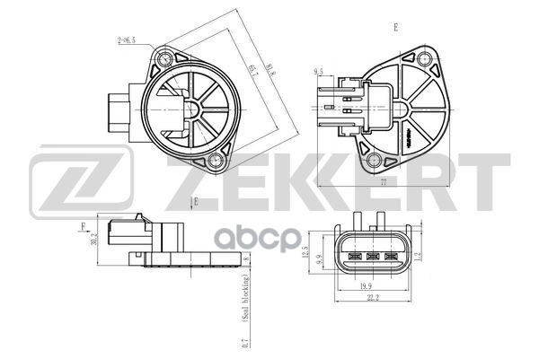 Датчик положения коленвала Mitsubishi Eclipse II 95-  Chrysler Voyager/Grand Voyager III  IV 95-  PT Zekkert арт. se-4043