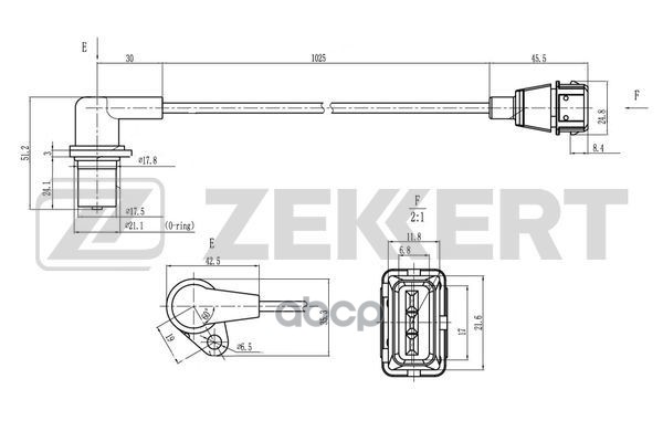 Датчик положения коленвала Chevrolet Lacetti (J200) 05-  Captiva (C100 C140) 06-  Daewoo Nubira (J10 Zekkert арт. se-4071