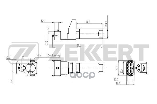 Датчик положения коленвала MB S-Class (221 216) 05-  C-Class (203 204) 05-  E-Class (207-212) 05-  J Zekkert арт. se-4076