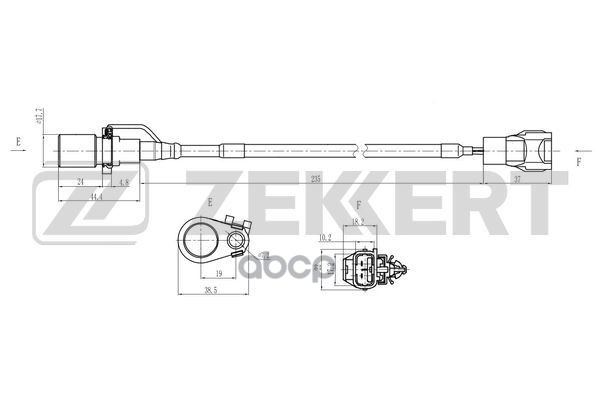 Датчик положения коленвала Toyota Avensis (T220) 97-  Corolla (E100  E110) 92-  Carina E (T190) 92- Zekkert арт. se-4094