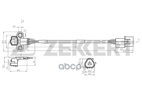 Датчик положения коленвала Mitsubishi Pajero II 90-  Pajero Sport 98- Zekkert арт. se-4105