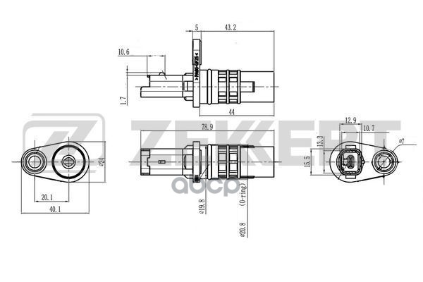 Датчик положения коленвала Nissan Qashqai (_J10_) 07-  X-Trail (T31) 07-  Renault Megane II  III 05- Zekkert арт. se-4115