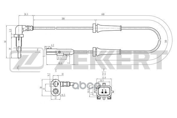 Датчик ABS задн./передн. Renault Master III 10- Zekkert арт. se-6211