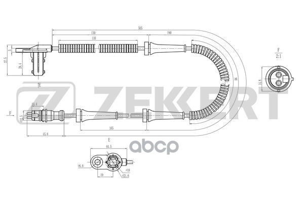 Датчик ABS передн. Renault Master II 98- Zekkert арт. se-6212