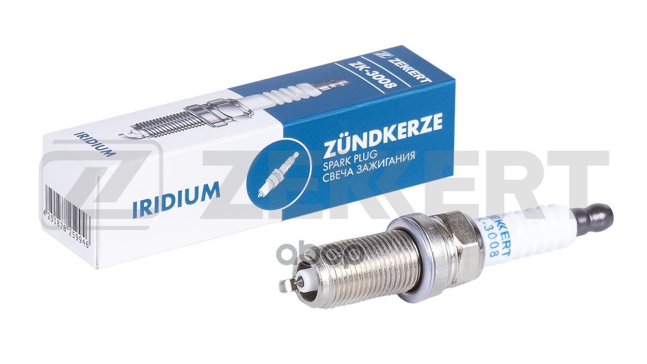 Свеча зажигания (Iridium  аналог NGK 6619  цена за 1 шт.) Toyota LC (J200) 10- Zekkert арт. zk-3008
