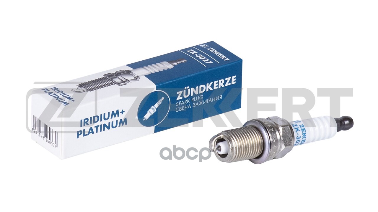 Свеча зажигания (Iridium+Platinum  аналог NGK 4292  цена за 1 шт.) MB C-Class (W202 S202) 97-  S-Cla Zekkert арт. zk-3027