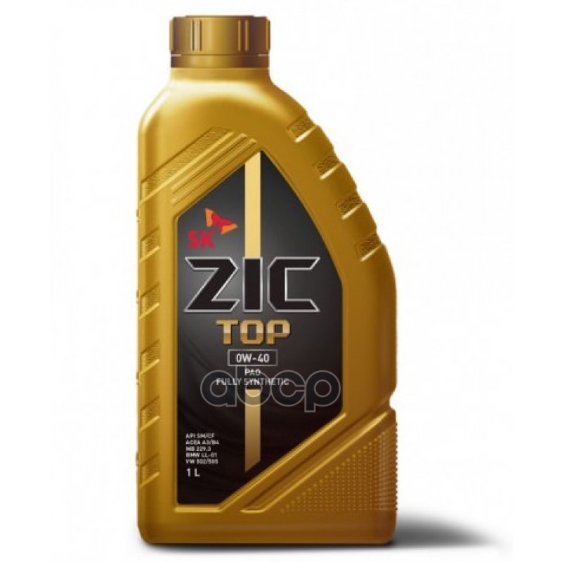 Zic Масло Моторное Синтетическое 1Л - Zic Top 0W-40, Api Sp, Acea A3/B4, Mb 229.3/ 229.5, Vw 502.00/ 505.00, Bmw Ll-01, Renau...