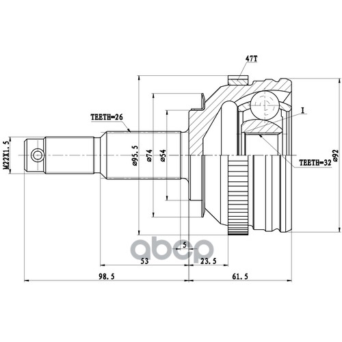 Шрус Наружный | Перед Лев | Zikmar арт. Z87191R