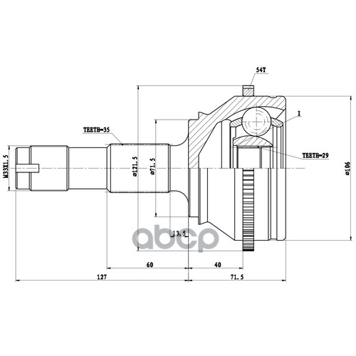 Шрус Наружный | Перед | Zikmar арт. Z87192R