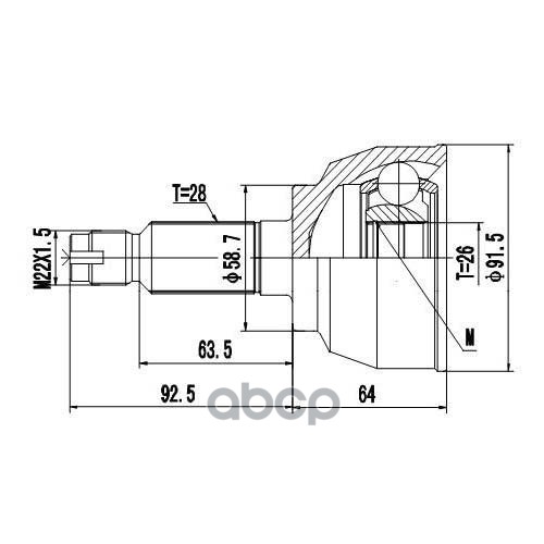 ШРУС НАРУЖНЫЙ MAZDA 3 BK (03--08) Zikmar арт. Z87252R