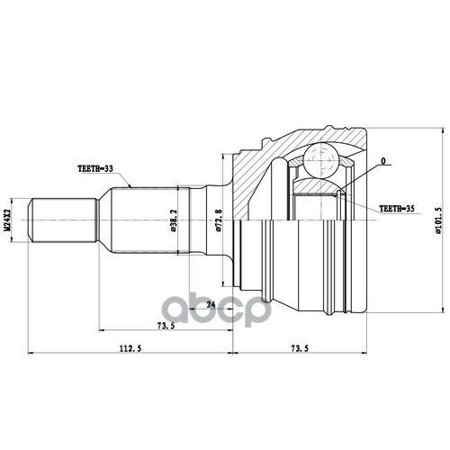 Шрус Наружный | Перед | Zikmar арт. Z87352R