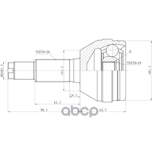 Шрус Наружный | Перед Лев | Zikmar арт. Z87356R