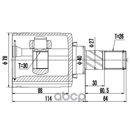 Шрус Внутренний | Перед Лев | Zikmar арт. Z87609R