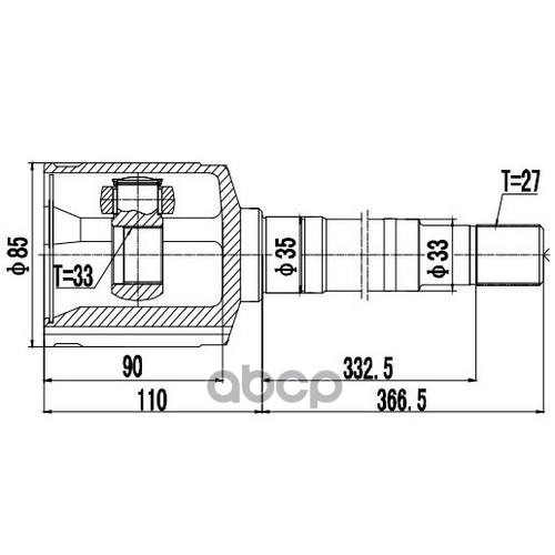 Шрус Внутренний | Перед Прав | Zikmar арт. Z87633R