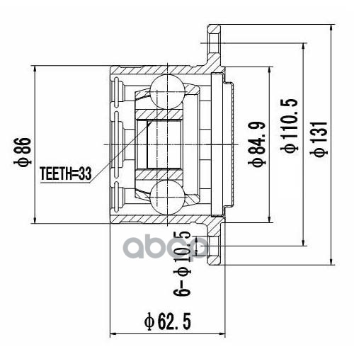 Шрус Внутренний | Перед Прав | Zikmar арт. Z87711R