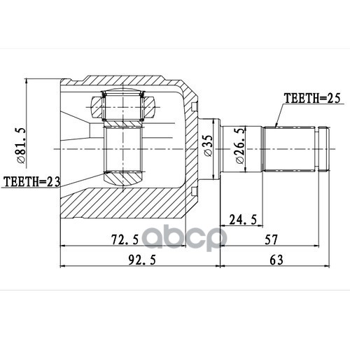 Шрус Внутренний | Перед Прав | Zikmar арт. Z87737R