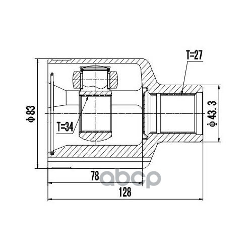 Шрус Внутренний | Перед Лев | Zikmar арт. Z87853R
