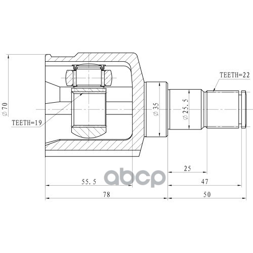 Шрус Внутренний | Перед Лев | Zikmar арт. Z87872R