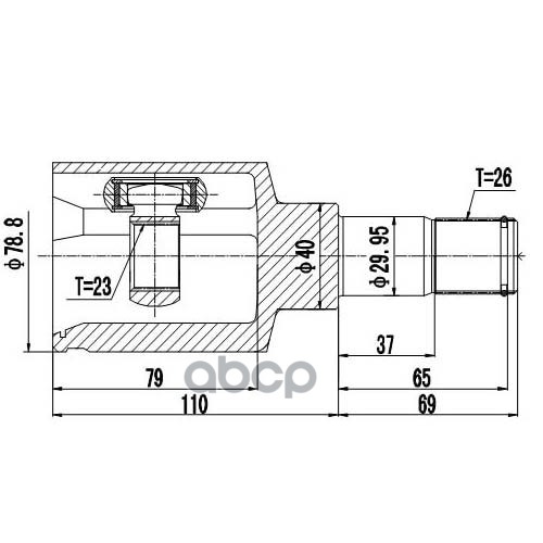Шрус Внутренний | Перед Лев | Zikmar арт. Z87933R