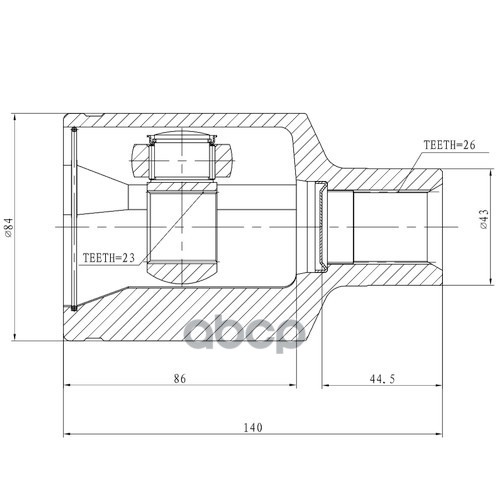 Шрус Внутренний | Перед Прав | Zikmar арт. Z88956R