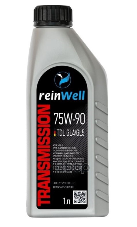 Трансмиссионное Масло Reinwell 75W-90 Tdl Gl4/Gl5 1Л 4999 reinWell арт. 4999
