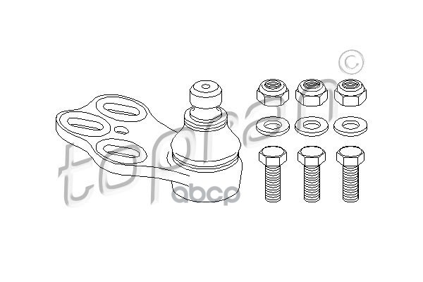 Опора шаровая (замена для HP-104407755) topran арт. 104407001