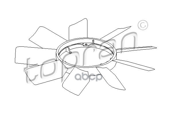 Крыльчатка Вентилятора Радиатора (Замена Для Hp-400997755) topran арт. 400997001